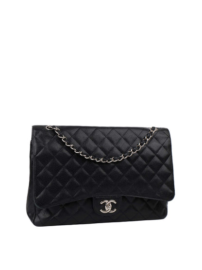 Chanel Maxi Double Flap Bag with SHW.