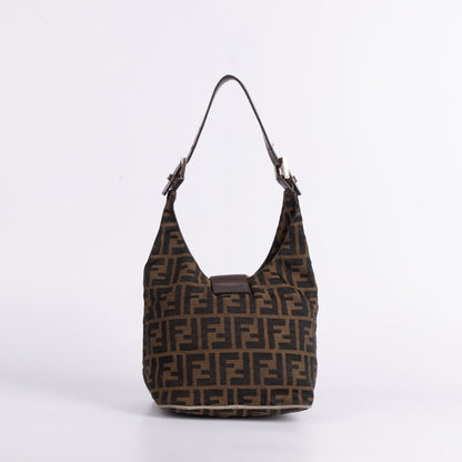Fendi Zucca Canvas Shoulder Bag
