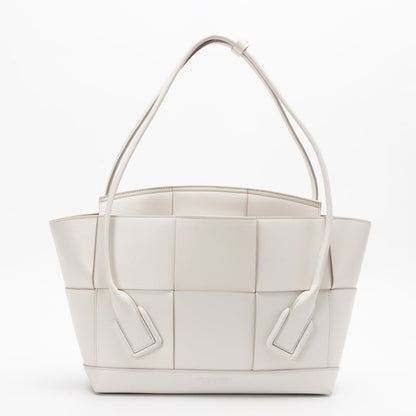 Bottega Veneta Off-white Intrecciato Leather Acro Tote