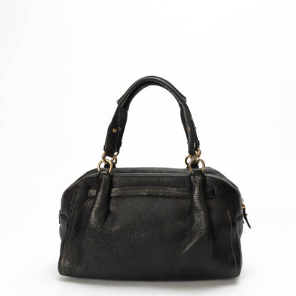 Salvatore Ferragamo Gancini Black Satchel