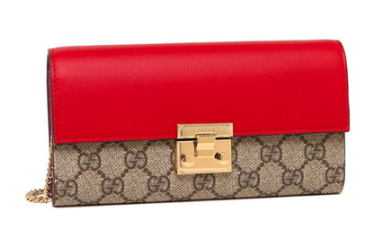 (WMNS) GUCCI Padlock Long Single Shoulder Bag Red 453506-KLQIG-9784