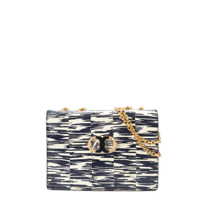 Tory Burch Navy Blue Gemini Link Shoulder Bag