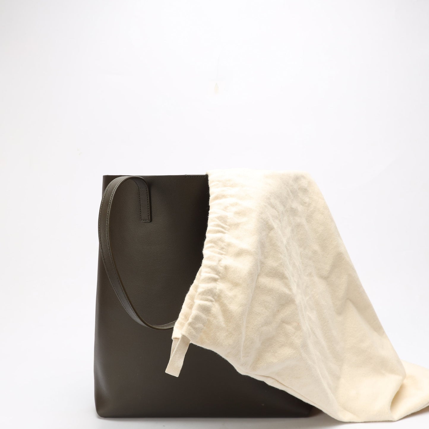 Yves Saint Laurent Olive Shopping Tote Bag