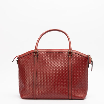 Gucci Red Microguccissima Leather Dome Satchel