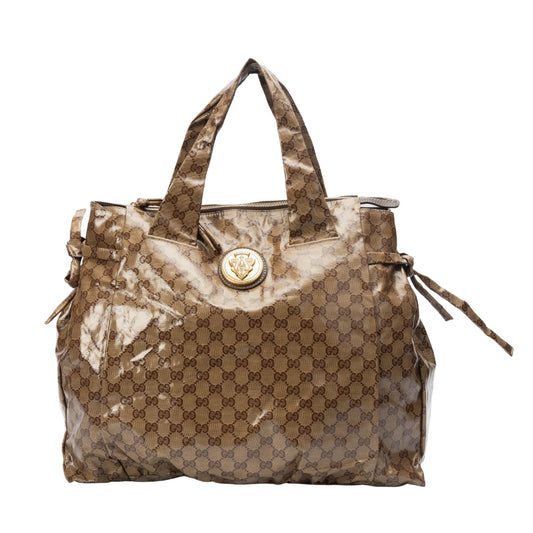 Gucci GG Crystal Coated Canvas Large Hysteria Tote