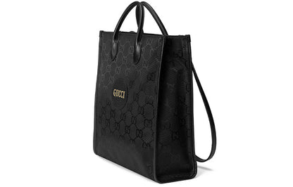 GUCCI Off The Grid OTG Environmental Friendly Series Logo Leather Logo Nylon Large Capacity handbag Black 630355-H9HAN-1000