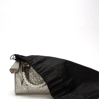 Versace Tag Ostrich Madonna Satchel