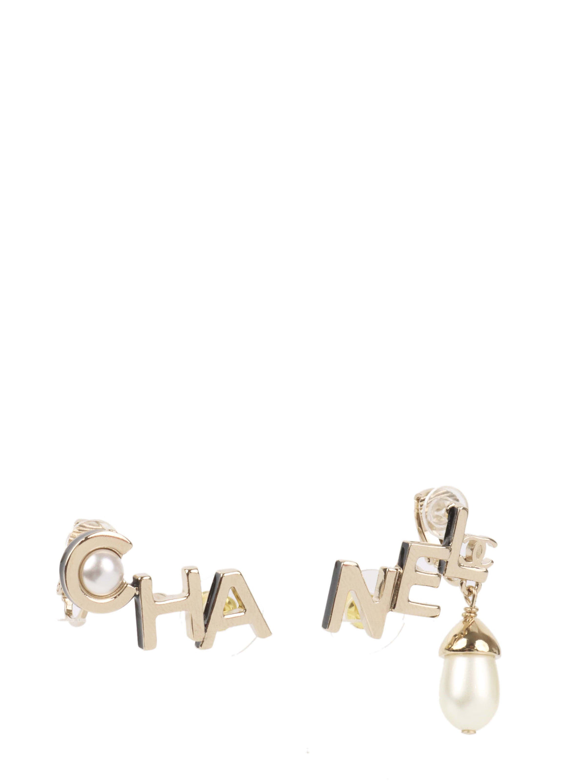 Chanel Letters Earring With Pearl
