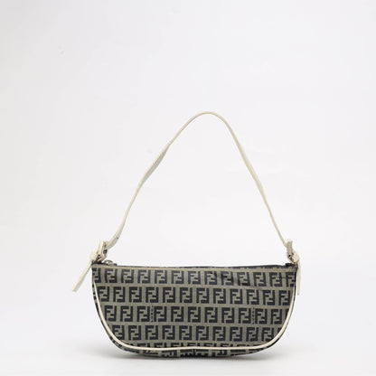 Fendi Zucchino Logo Mini Baguette