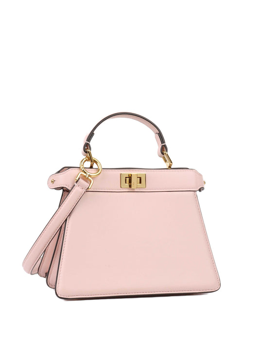 Fendi Peekaboo ISeeU Petite Pale Pink Padded Nappa Leather Bag.