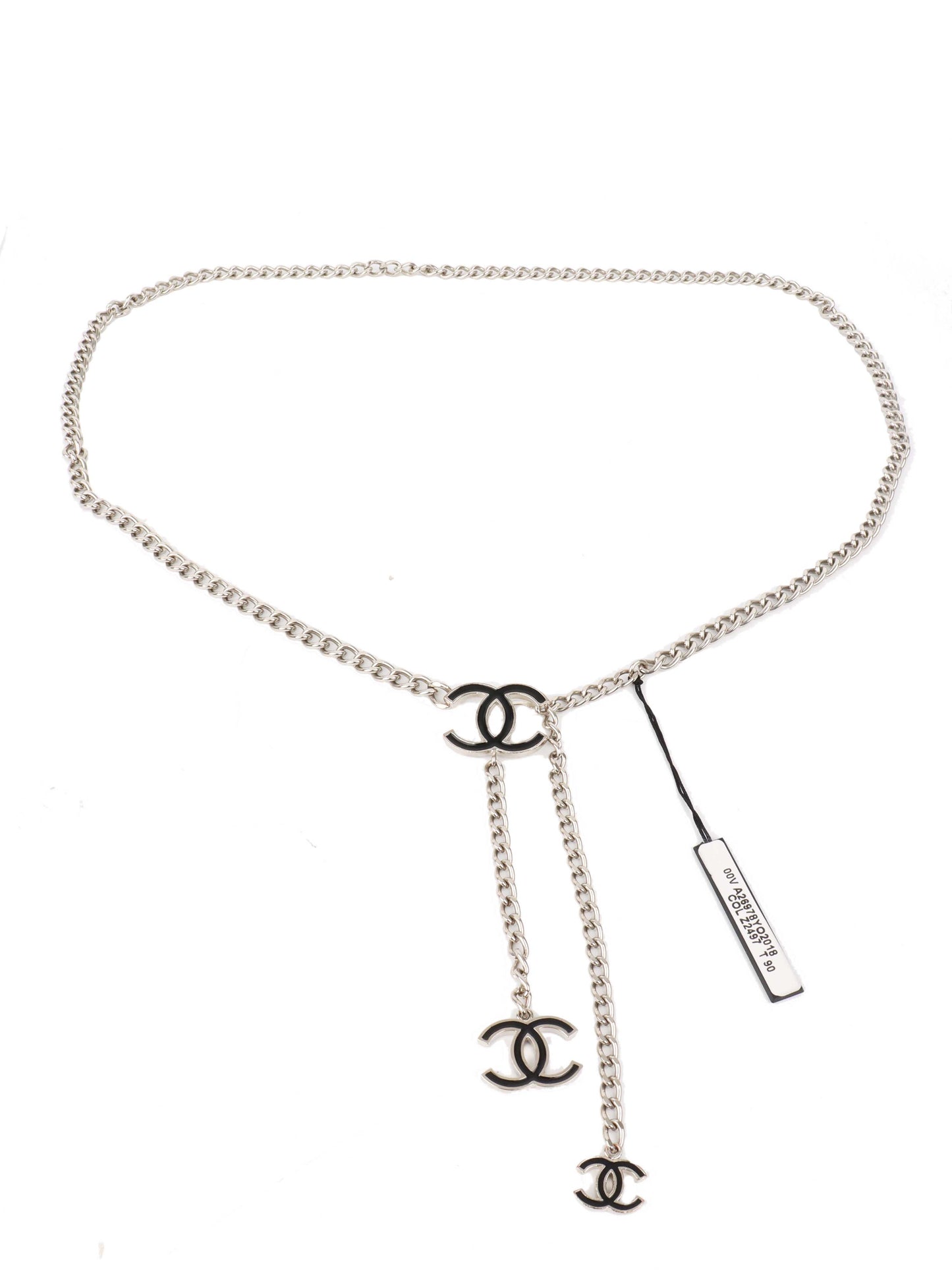 Chanel Silver Chain Belt.