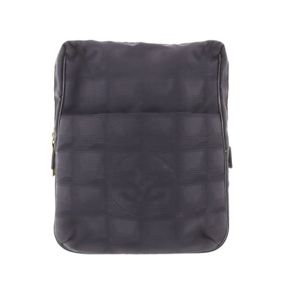 CHANEL New Travel Line  Black Shoulder Bag Nylon France Vintage #DA742
