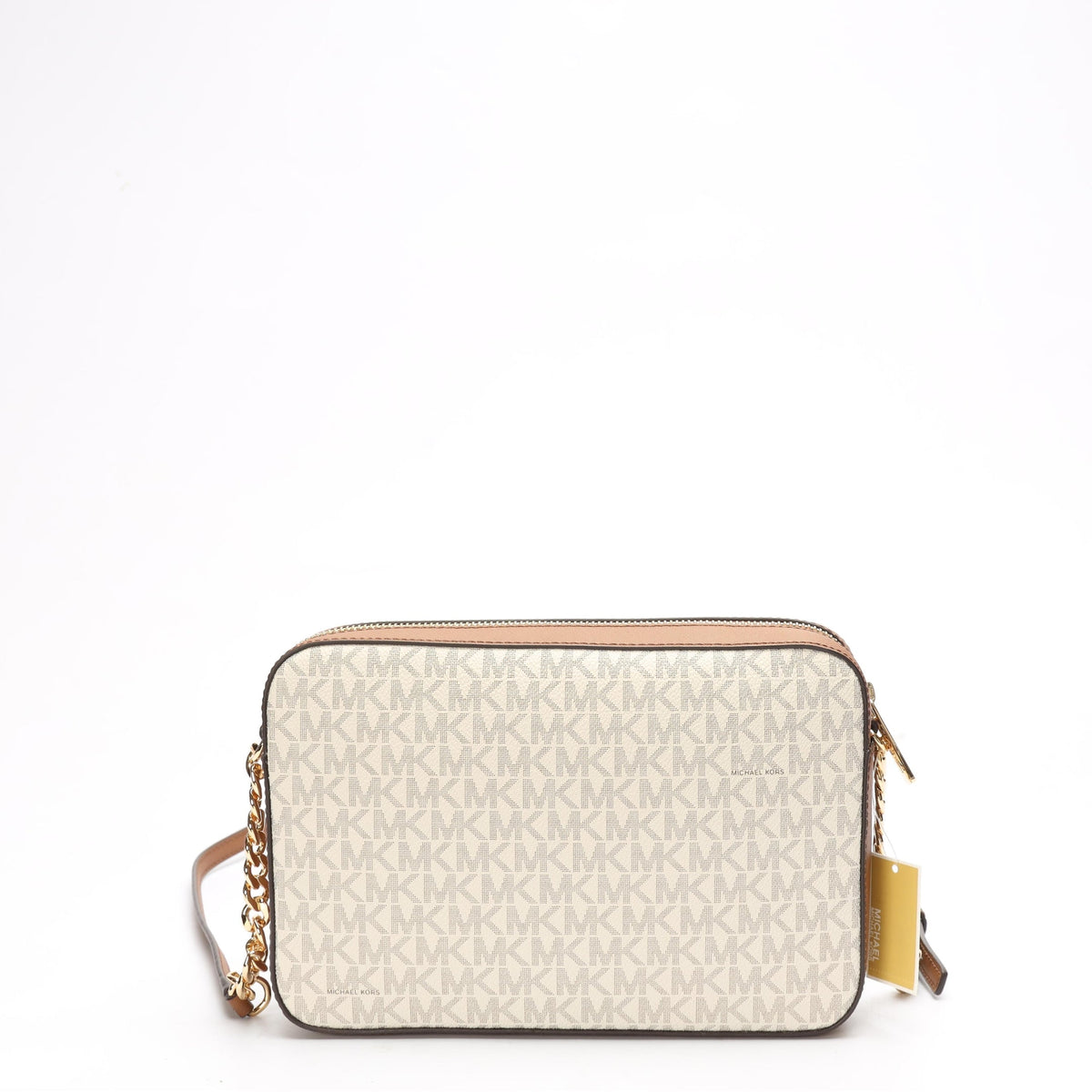 Michael Kors Vanilla Jet Set Logo Crossbody Bag