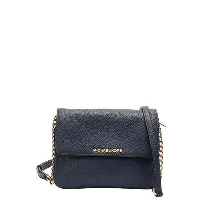 Michael Kors Blue Jet Set Flap Crossbody Bag