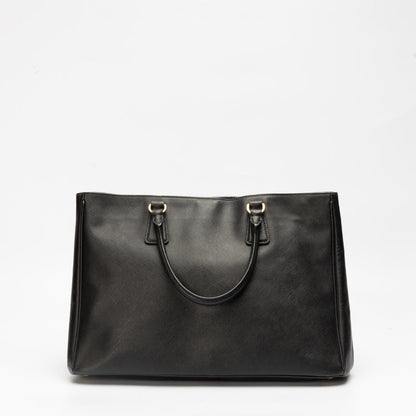 Prada Black Saffiano Lux Leather Medium Tote