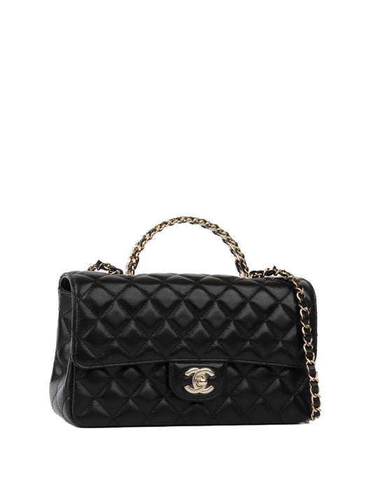 Chanel Crystal Top Handle Classic Flap Bag.