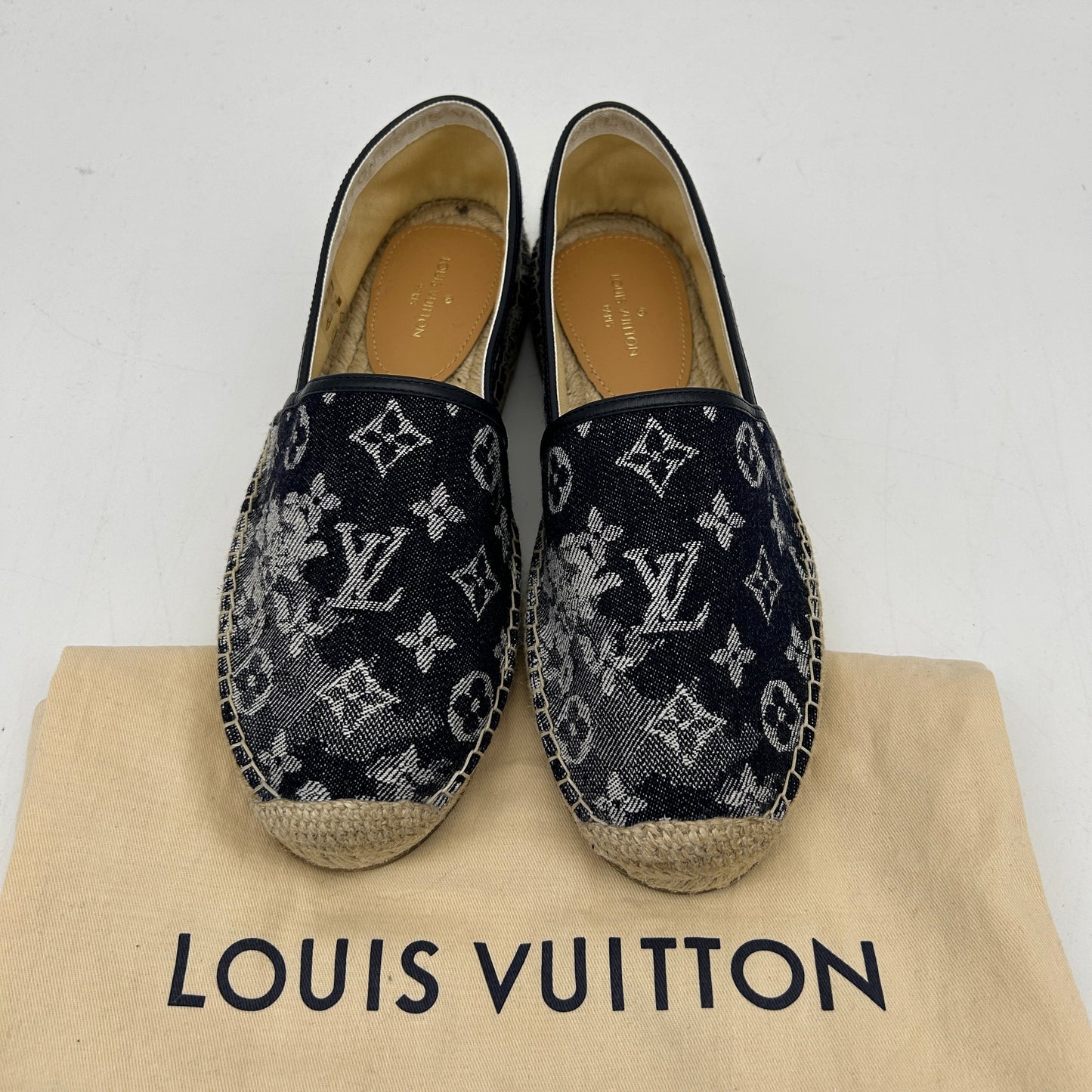 LOUIS VUITTON Monogram Denim Waterfall Espadrille WD466895
