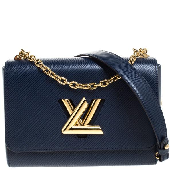 Louis Vuitton Twist MM Epi Leather Indigo Gold-Colored Lock