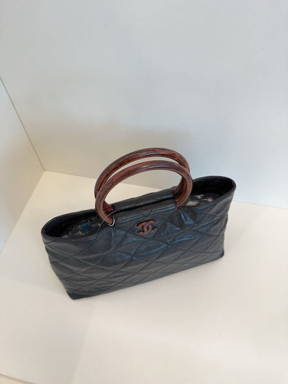 Vintage Chanel bag Caviar leather ×cm black