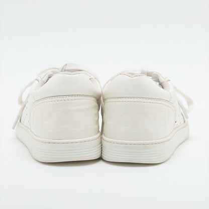 Chanel Coco Leather Trainers 38  White G38808