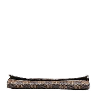 Louis Vuitton Damiere Portfolio Sarah Long Wallet N61734 Brown PVC Leather  Louis Vuitton Long Wallet