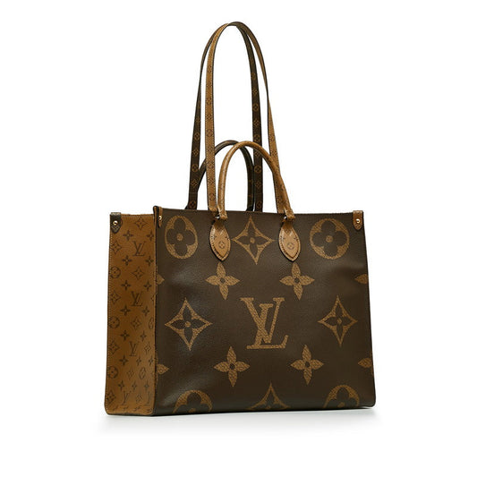 Louis Vuitton Monogram Giant Reverse Onzagor GM Handbag Shoulder Bag 2WAY M45320 Brown PVC Leather  Louis Vuitton