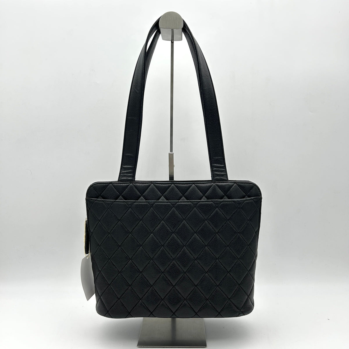 CHANEL Brown Lambskin Large Tote With Coco Mark Enamel WD