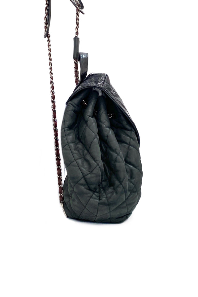 CHANEL Khaki & Black Backpack