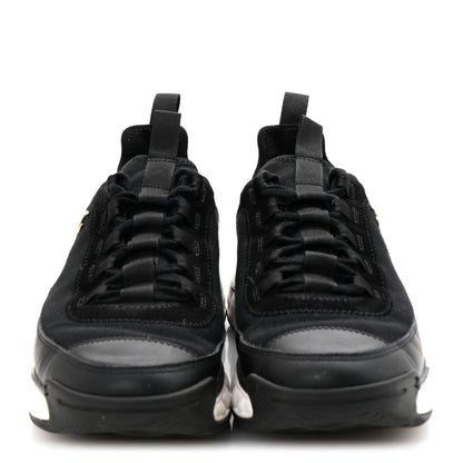 Velvet Calfskin Mixed Fibers CC Sneakers 38.5 Black