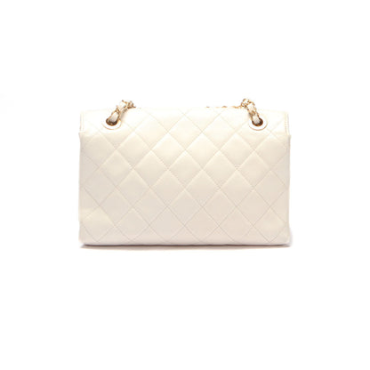 Chanel Quilted Leather Enchained Flap Bag Leather Shoulder Bag in Excellent condition