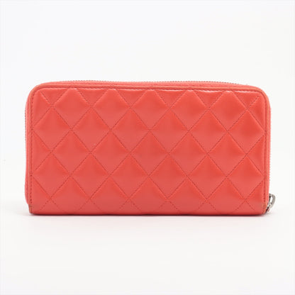 Chanel Matrasse  Round  Wallet Red Silver Gold