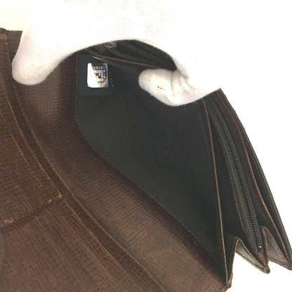 Vintage, classic, Fendi, brown leather Zucca print, bi-fold, XL checkbook wallet