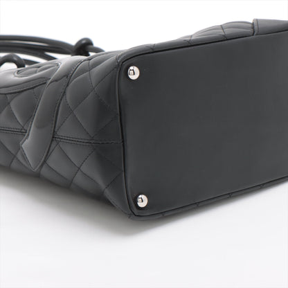 Chanel Combon Line Patent Leather   Handbag Black Silver G