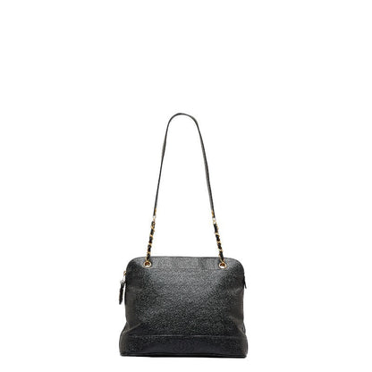 Chanel Triple Co. Gold  Chain houlder Bag Black Caviar S  CHANEL