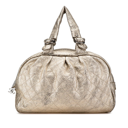Chanel Coco Mark Matelasse Wild Stitch Leather Boston Bag