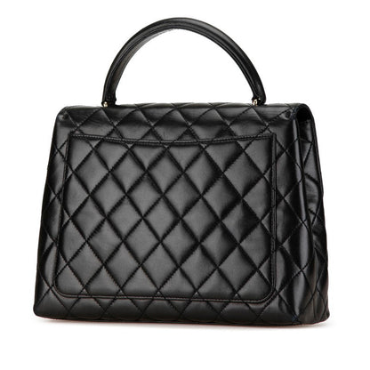 Chanel Matelasse Coco Mark Top Handle Flap Bag Lambskin Shoulder Bag