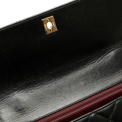 Chanel Matelasse Coco Mark Top Handle Flap Bag Lambskin Shoulder Bag