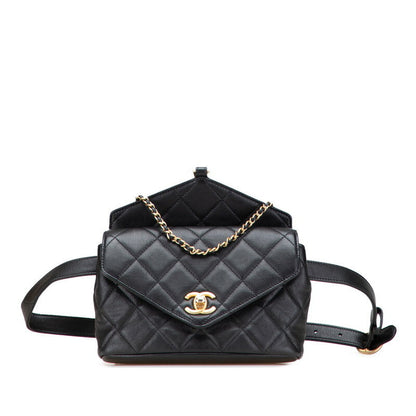 Chanel Coco Mark Matelasse Lambskin 2way waist bag