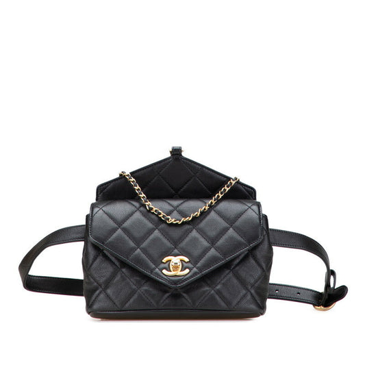 Chanel Coco Mark Matelasse Lambskin 2way waist bag