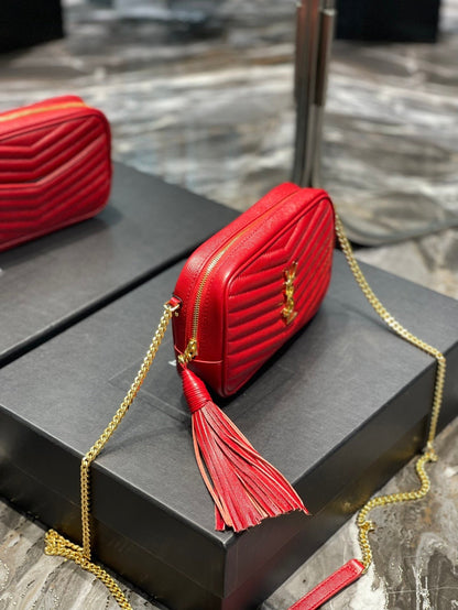 Yves Saint Laurent Lou Mini Bag Red