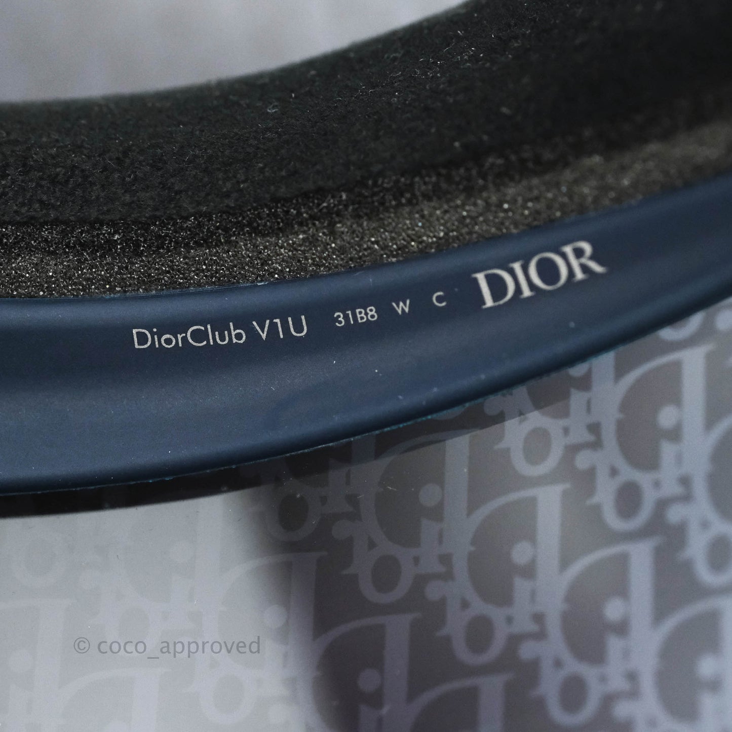 Christian Dior Diorclub V1U Dior Blue Oblique Visor