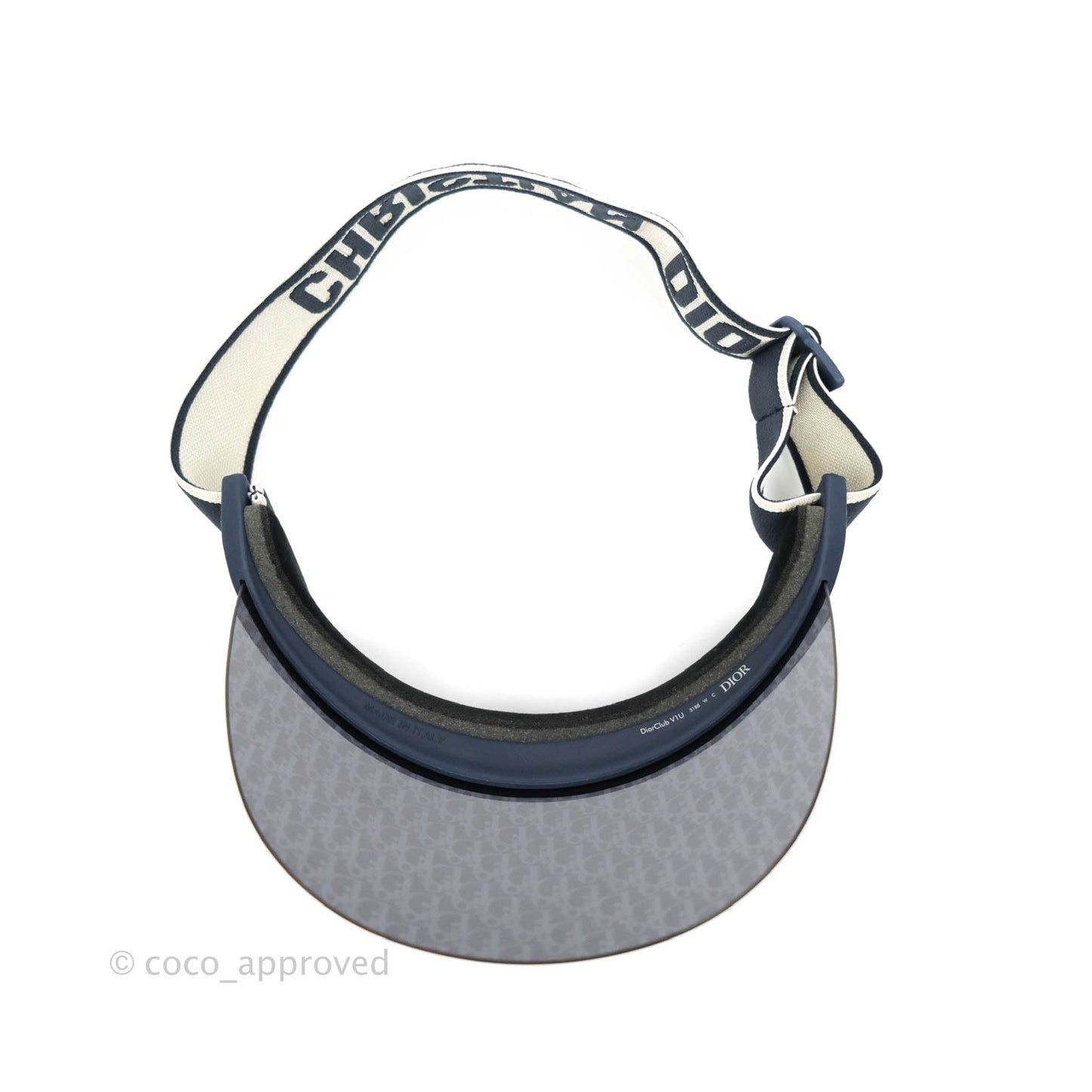 Christian Dior Diorclub V1U Dior Blue Oblique Visor