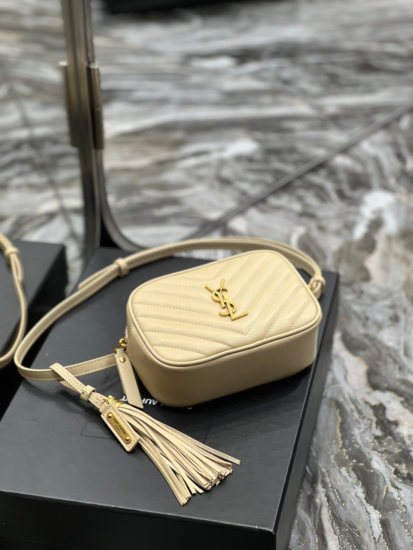 Yves Saint Laurent Lou Belt Bag Beige