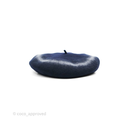 Christian Dior Wool Beret in Bleu Marine