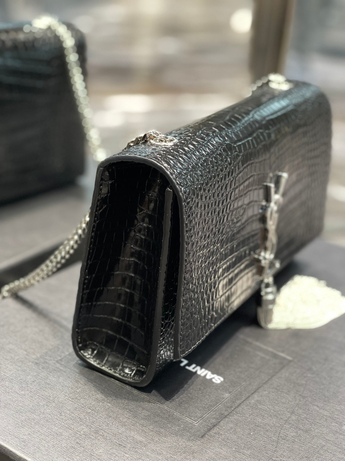 Yves Saint Laurent Kata Medium Chain Bag Black