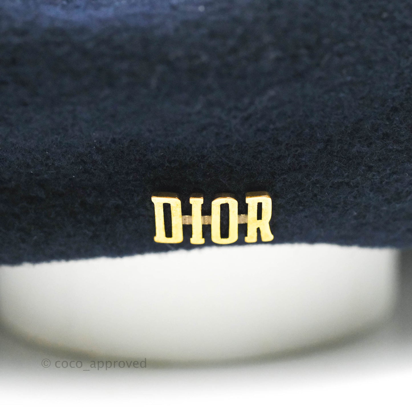 Christian Dior Wool Beret in Bleu Marine