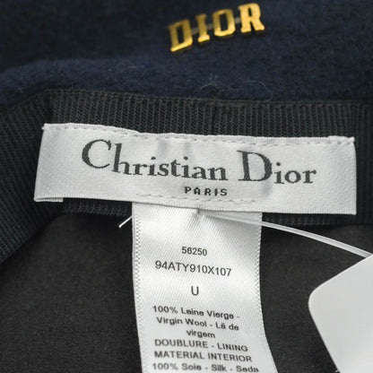 Christian Dior Wool Beret in Bleu Marine