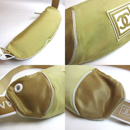 Chanel Nylon Waist Pouch Body Bag Beige