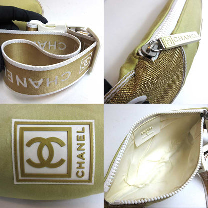 Chanel Nylon Waist Pouch Body Bag Beige