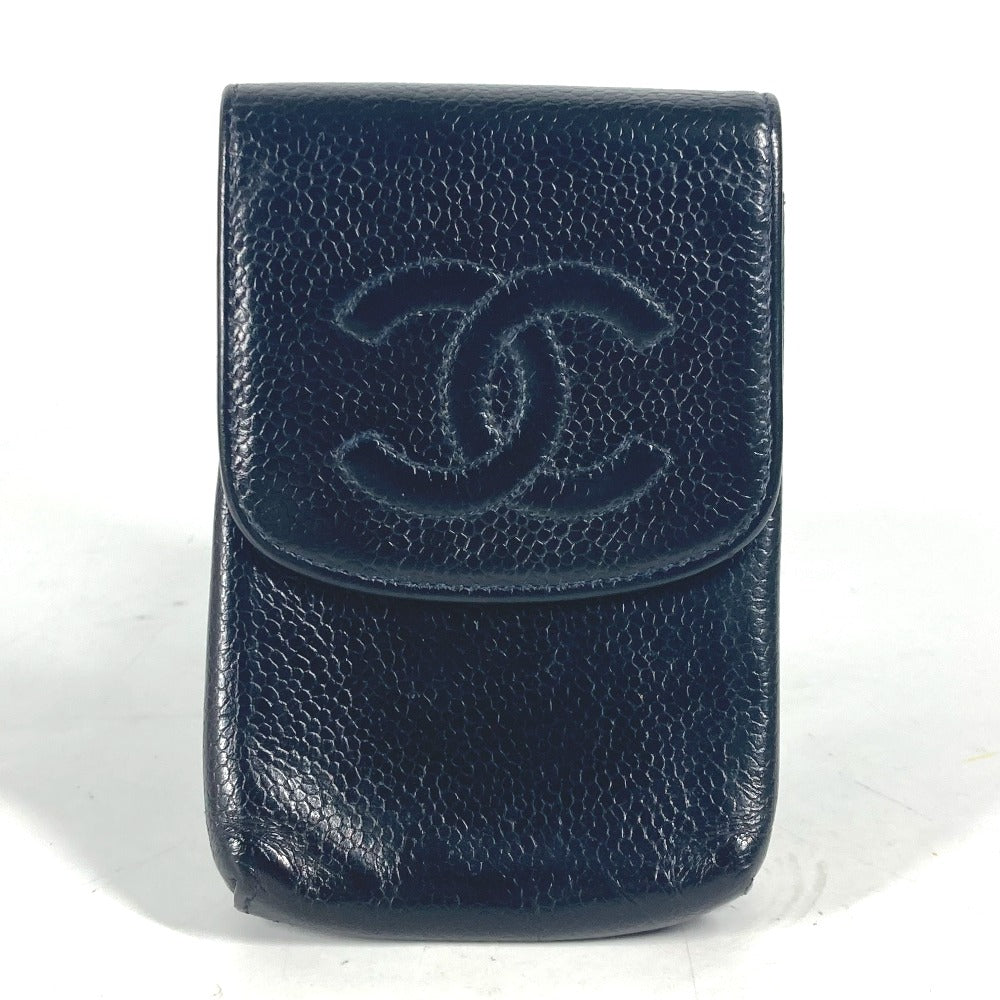 CHANEL Cigarette case A13511 Caviar skin black CC COCO Mark logo